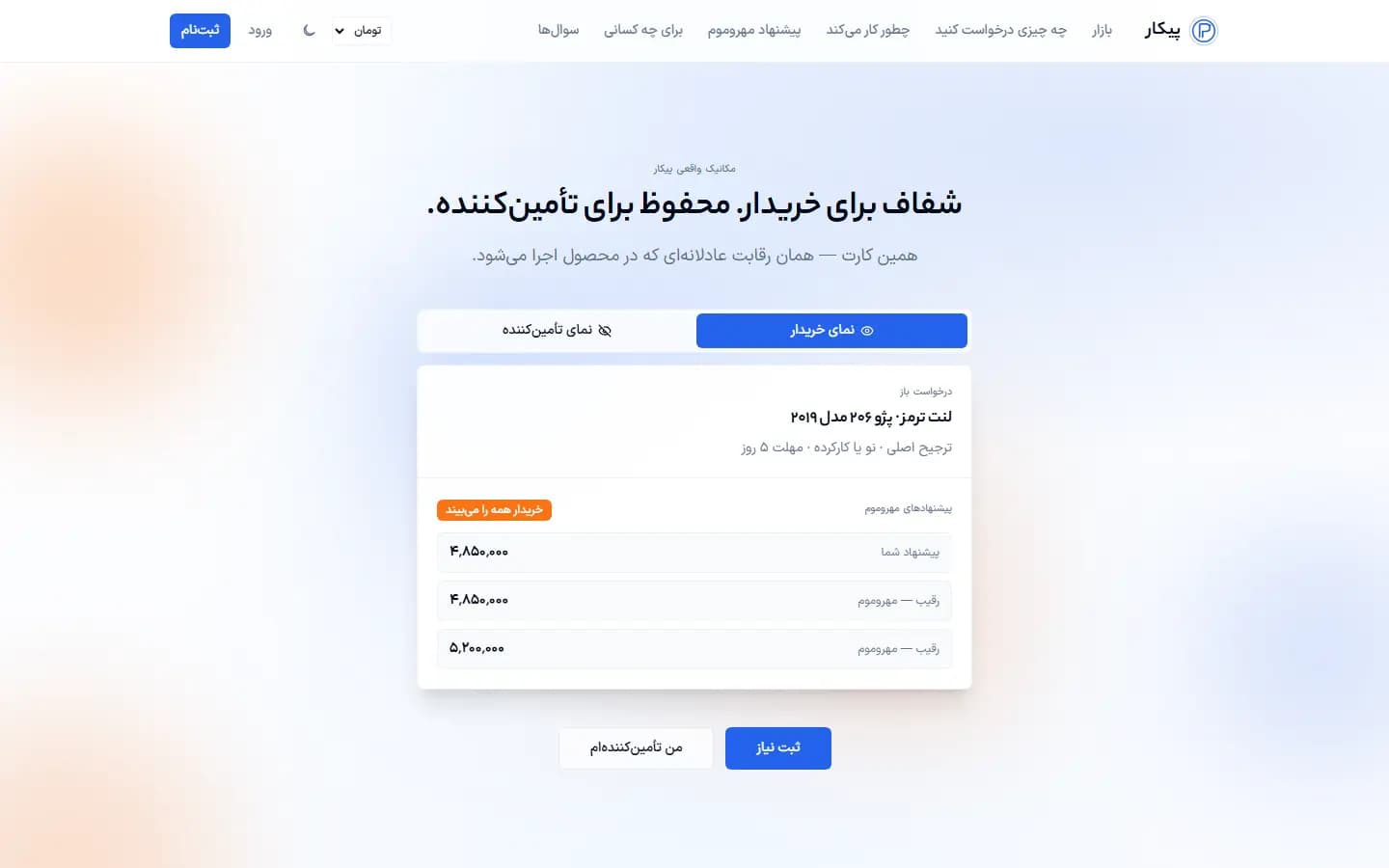 نمای بالای صفحهٔ پیکار